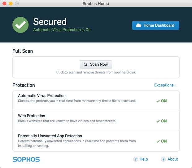  برنامج مكافحة الفيروسات Sophos Home الأفضل لحمايتك في المنزل 