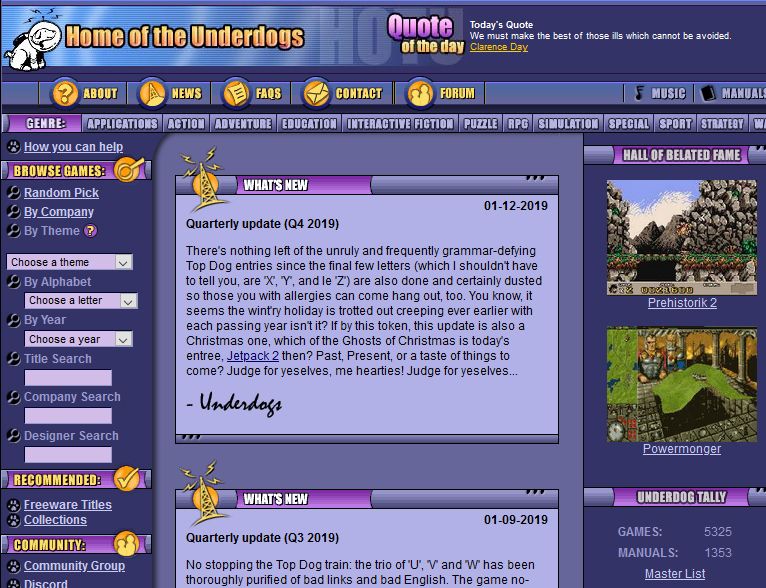 موقع Home of the Underdogs موقع Home of the Underdogs