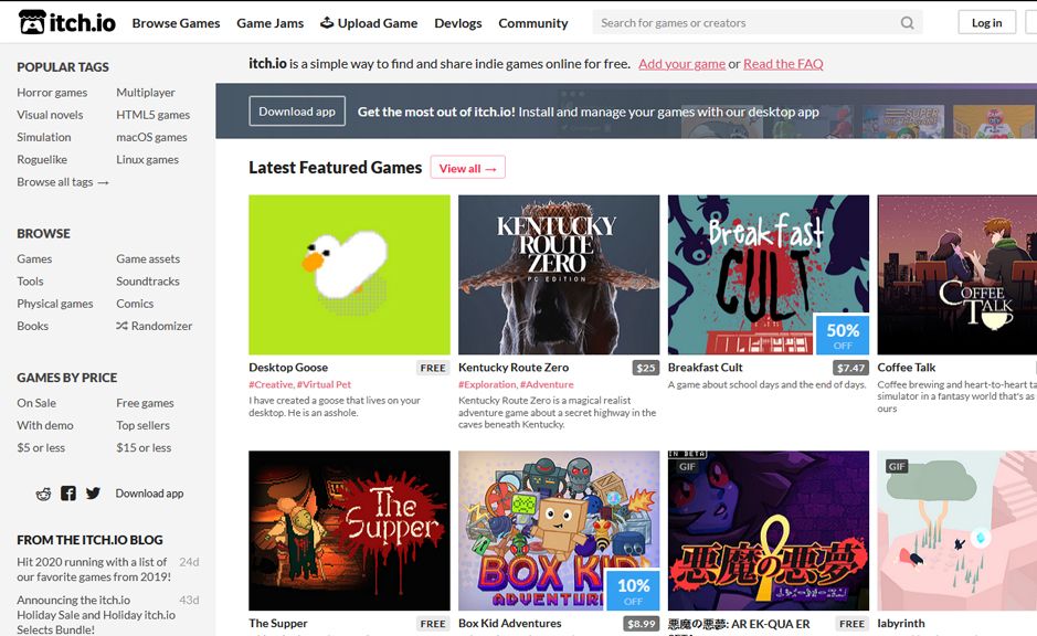 موقع Itch.io موقع Itch.io