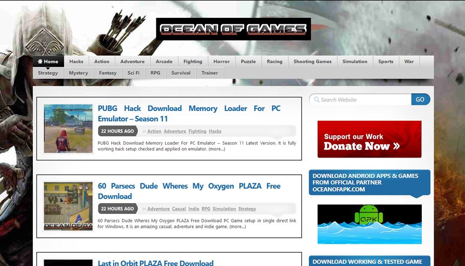 موقع Ocean of Games موقع Ocean of Games