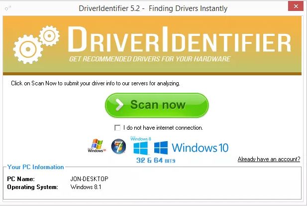 برنامج DriverIdentifier