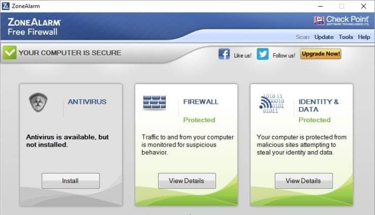 برنامج ZoneAlarm Free Antivirus