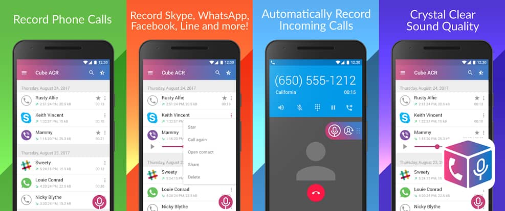 Cube Call Recorder أفضل برنامج تسجيل مكالمات ماسنجر