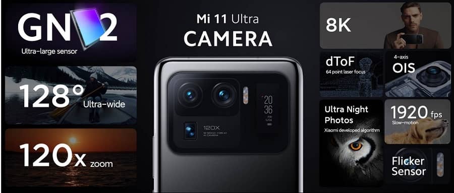 أبرز مواصفات كاميرا الهاتف الذكي Xiaomi Mi 11 Ultra أبرز مواصفات كاميرا الهاتف الذكي Xiaomi Mi 11 Ultra