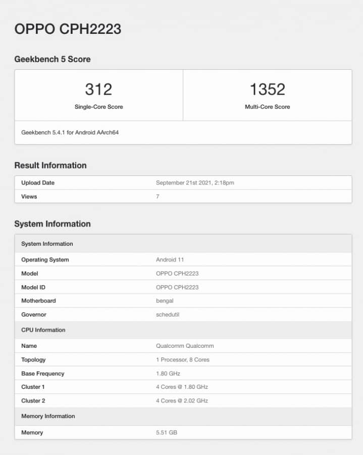 أداء هاتف Oppo F19s