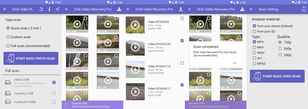 تطبيق Disk Video Recovery Pro