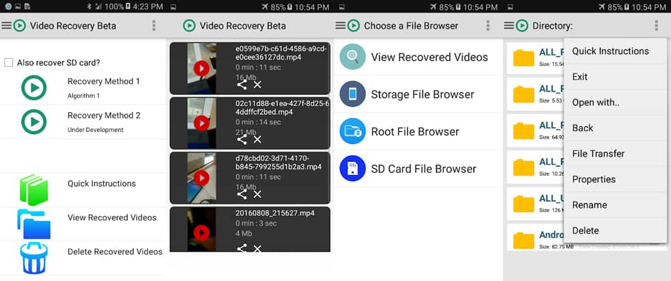 تطبيق Video Recovery Mobile