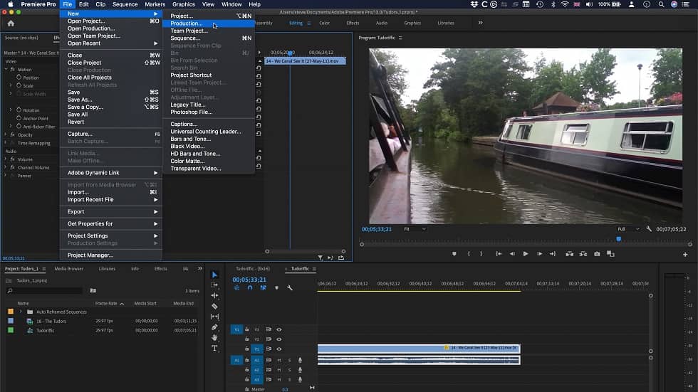 برنامج Adobe Premiere Pro