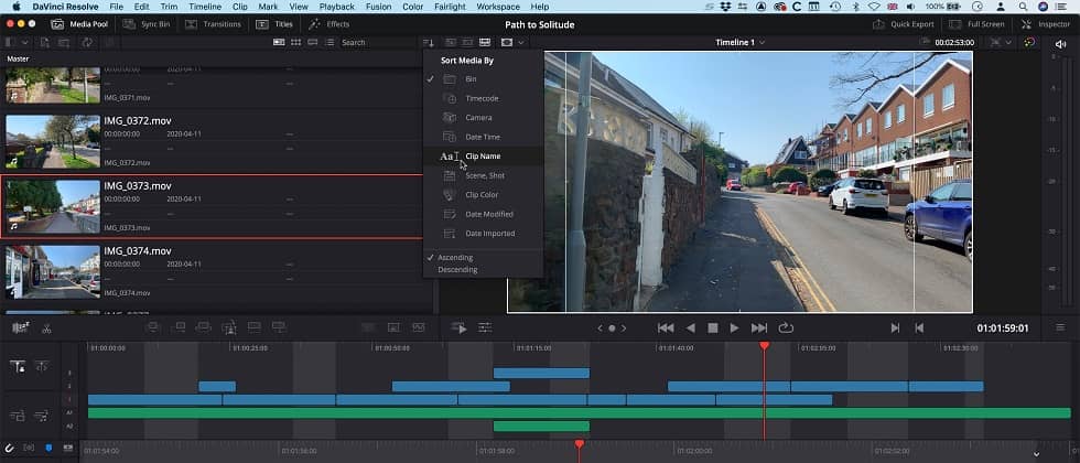 برنامج DaVinci Resolve 17