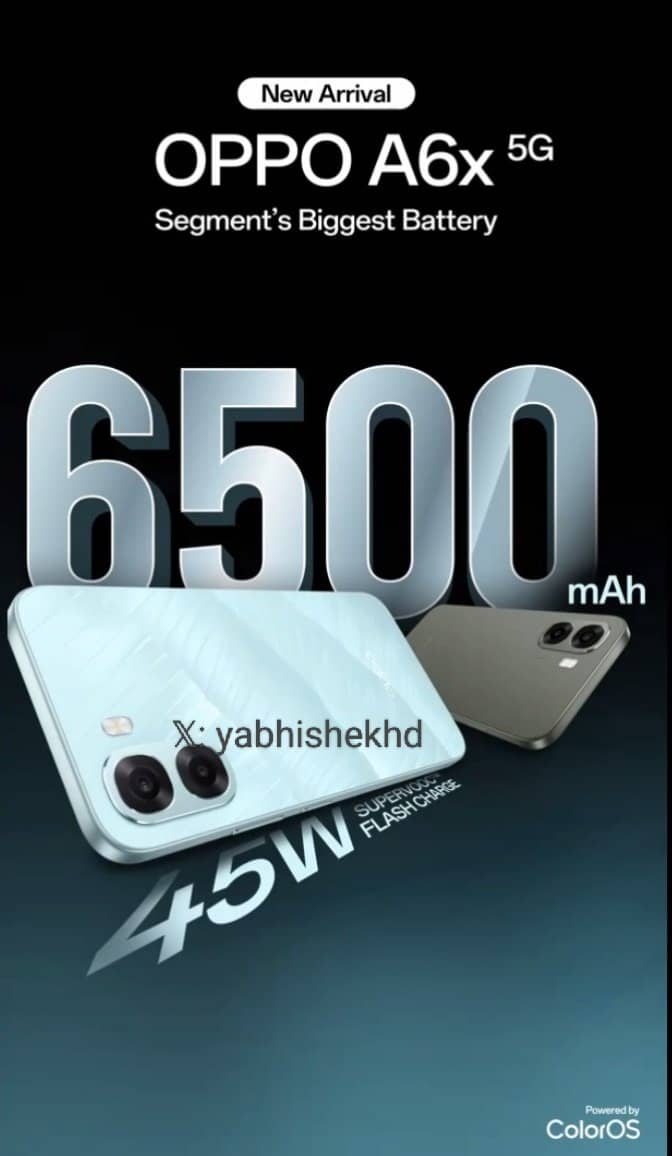 صورة دعائية لهاتف Oppo A6x