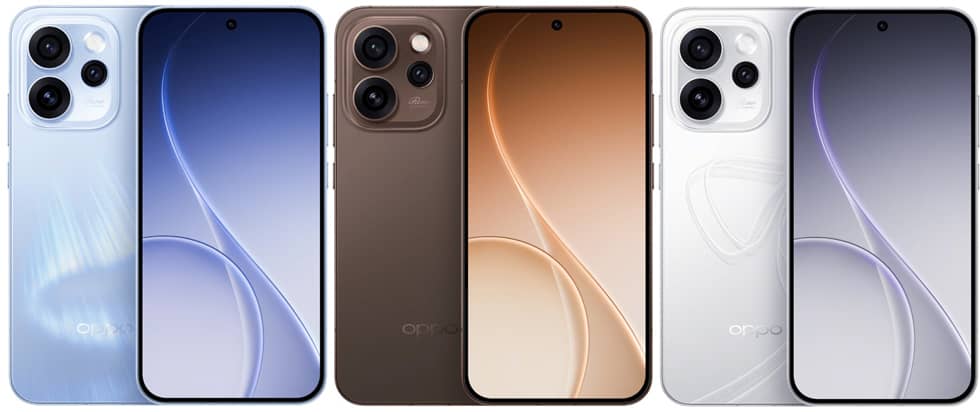 ألوان وتصميم هاتف Oppo Reno15