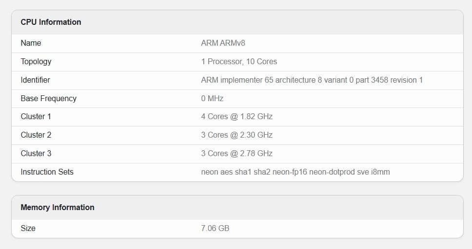 تردد معالج Galaxy A77