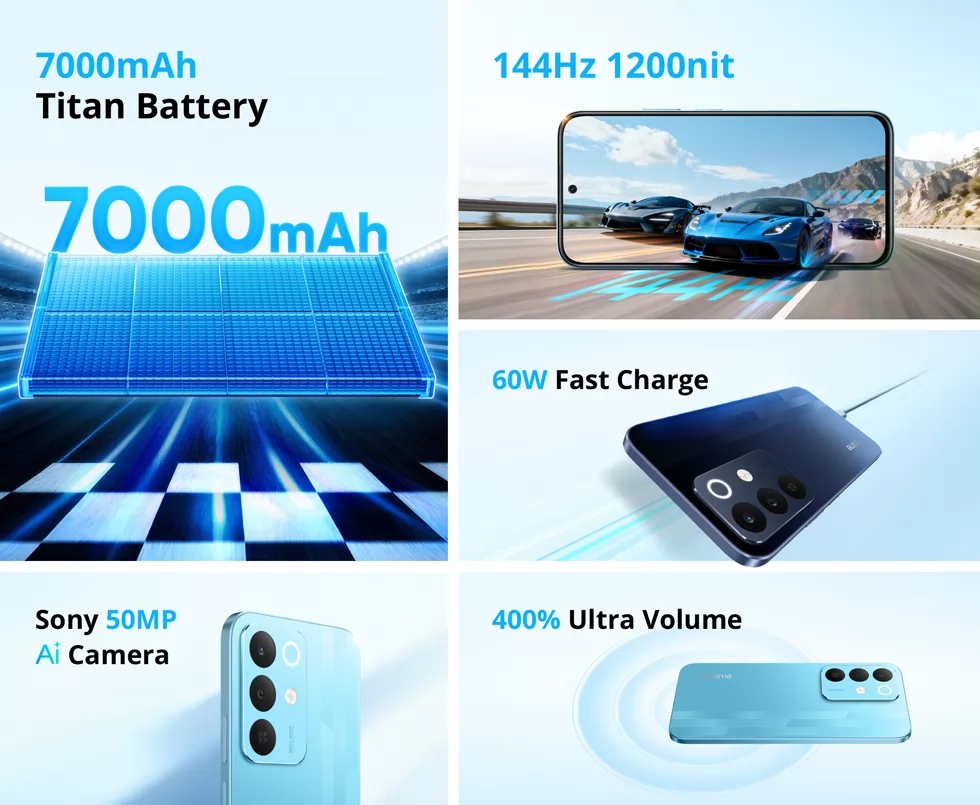 منشور مواصفات هاتف realme NARZO 90x 5G منشور مواصفات هاتف realme NARZO 90x 5G