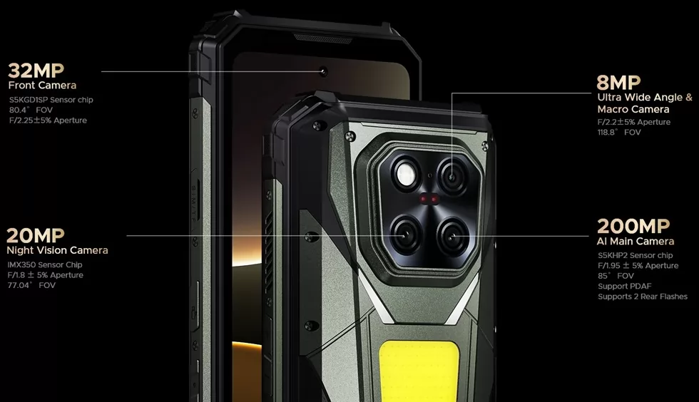 كاميرات الهاتف الذكي DOOGEE V Max LR