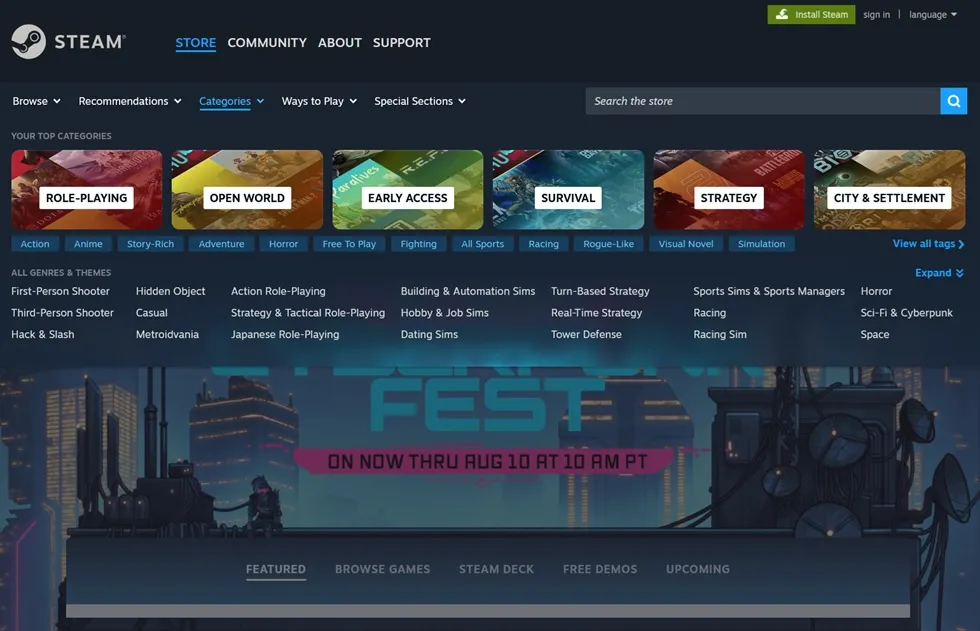 موقع Steam