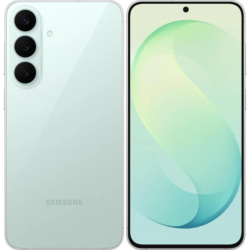 هاتف Samsung Galaxy S26 FE بلون الأخضر الفستقي