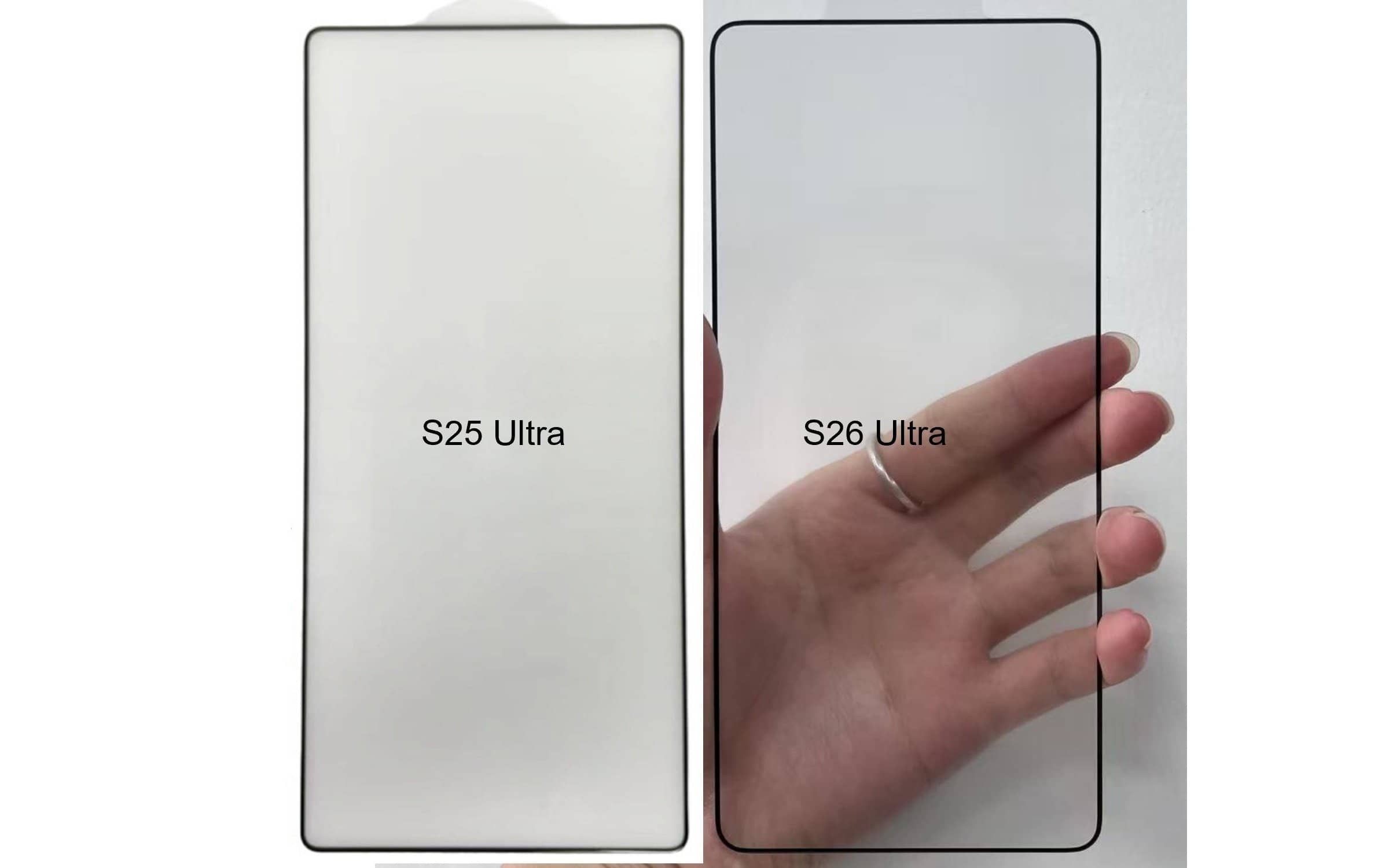 تسريب جديد يُظهر مقارنة بين واقي شاشة هاتف Galaxy S26 Ultra و S25 Ultra تسريب جديد يُظهر مقارنة بين واقي شاشة هاتف Galaxy S26 Ultra و S25 Ultra