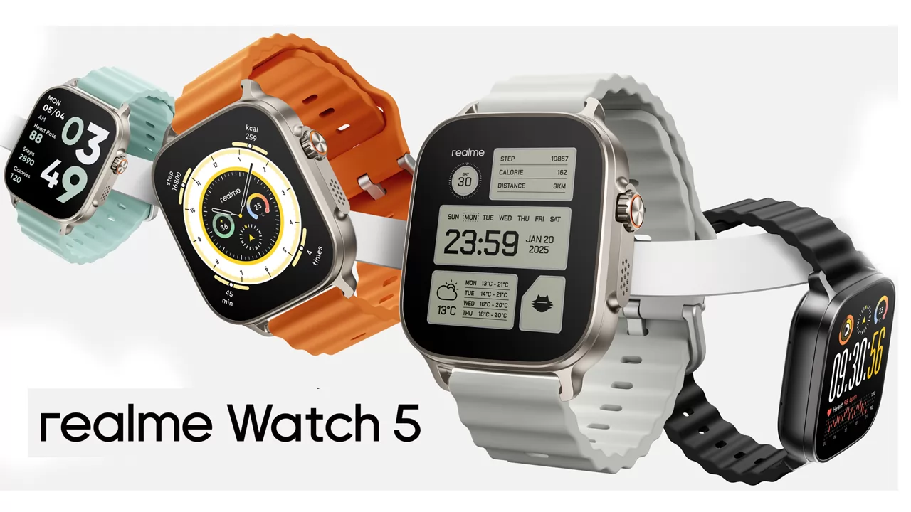 بسعر 50 دولار : إطلاق ساعة realme Watch 5 بشاشة AMOLED وبطارية تدوم حتي 20 يوم