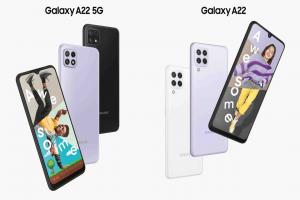 الأعلان رسمياً عن هاتفي Samsung Galaxy A22 5G و Galaxy A22 بشاشة 90Hz وبطارية 5000 مللي أمبير