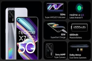 رسمياً طرح الهاتف الذكي Realme X7 Max 5G بشاشة سوبر اموليد 120Hz ومعالج Dimensity 1200